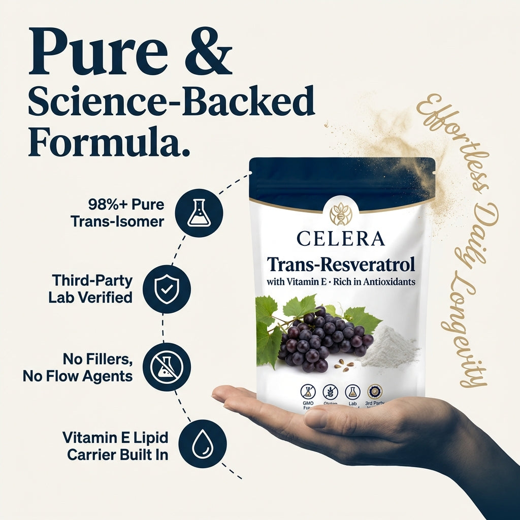 Celera Trans-Resveratrol with Vitamin E Powder