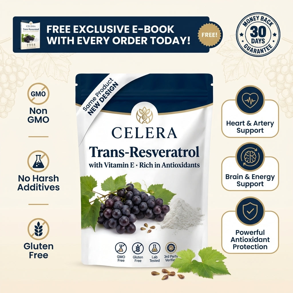 Celera Trans-Resveratrol with Vitamin E Powder