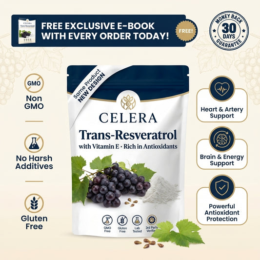 Celera Trans-Resveratrol with Vitamin E Powder